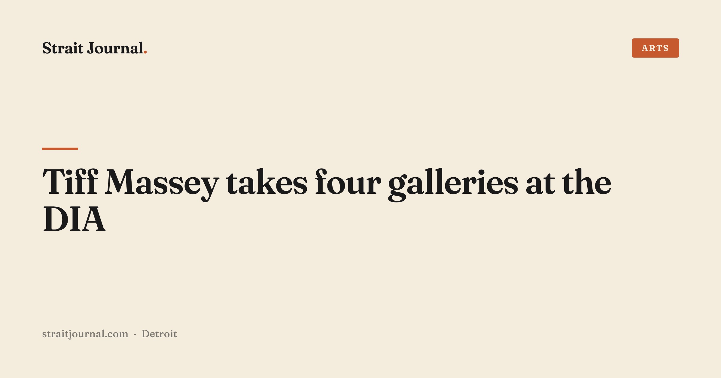 Tiff Massey takes four galleries at the DIA