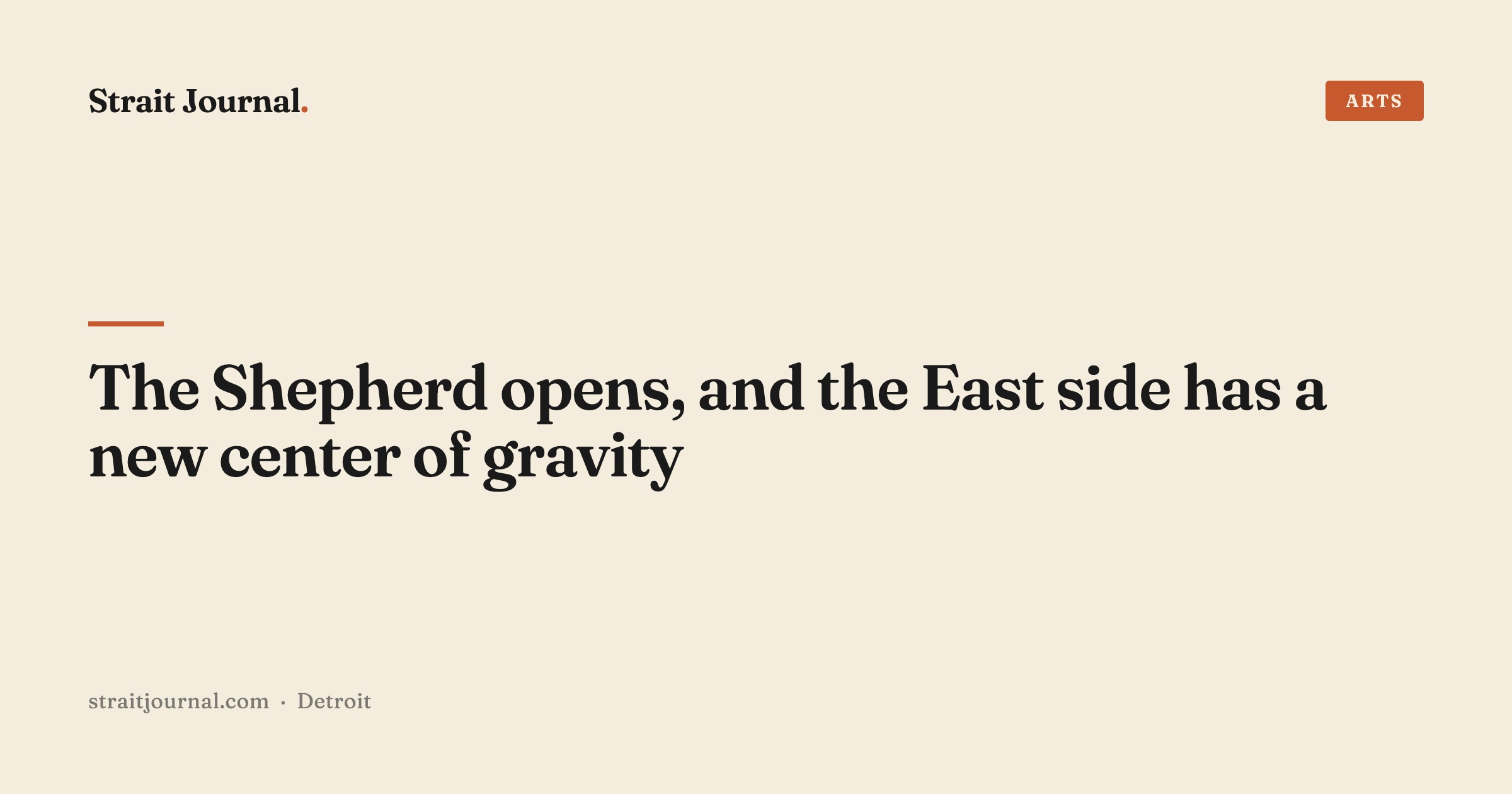 The Shepherd opens, and the East side has a new center of gravity