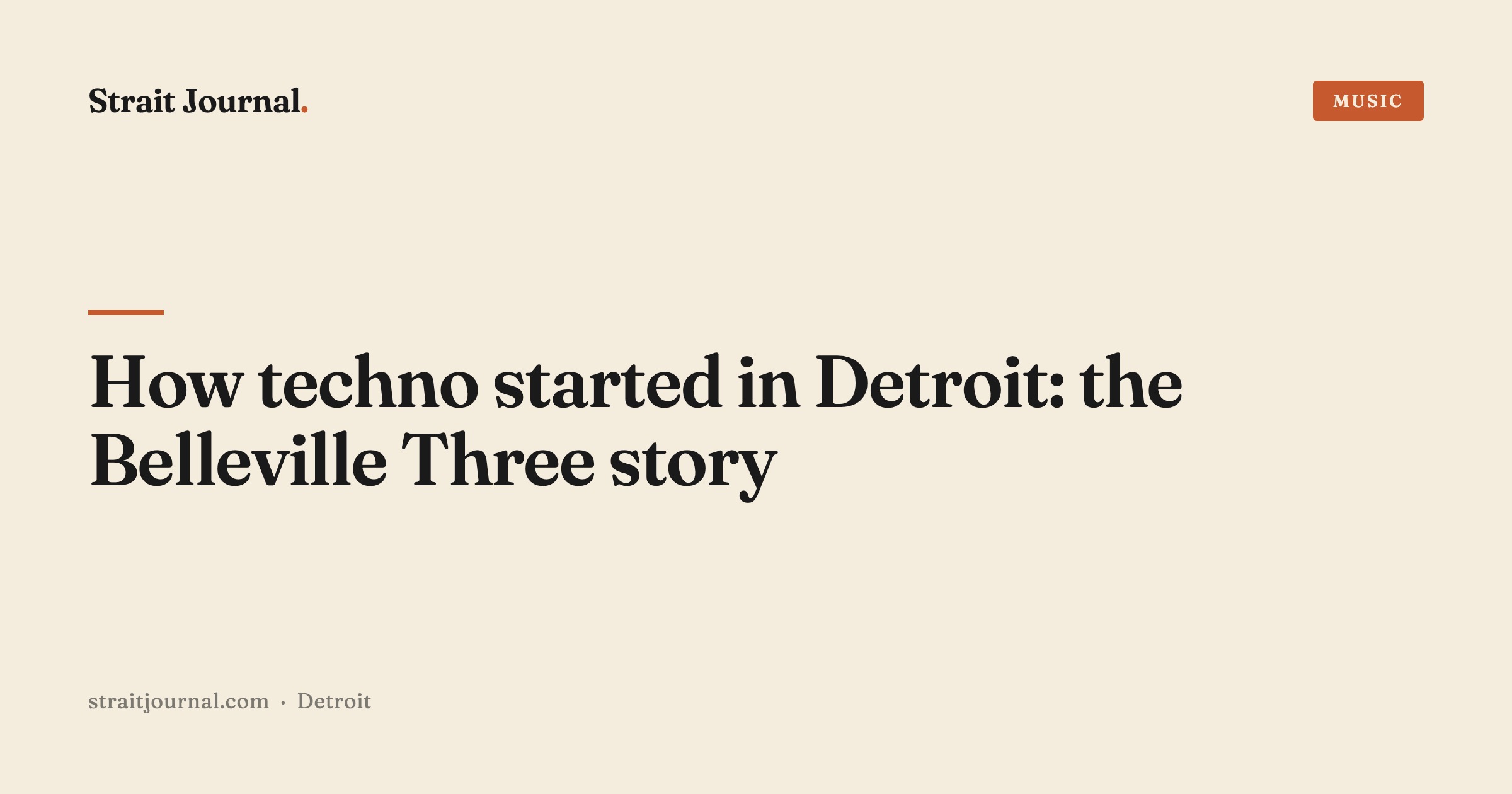 How techno started in Detroit: the Belleville Three story