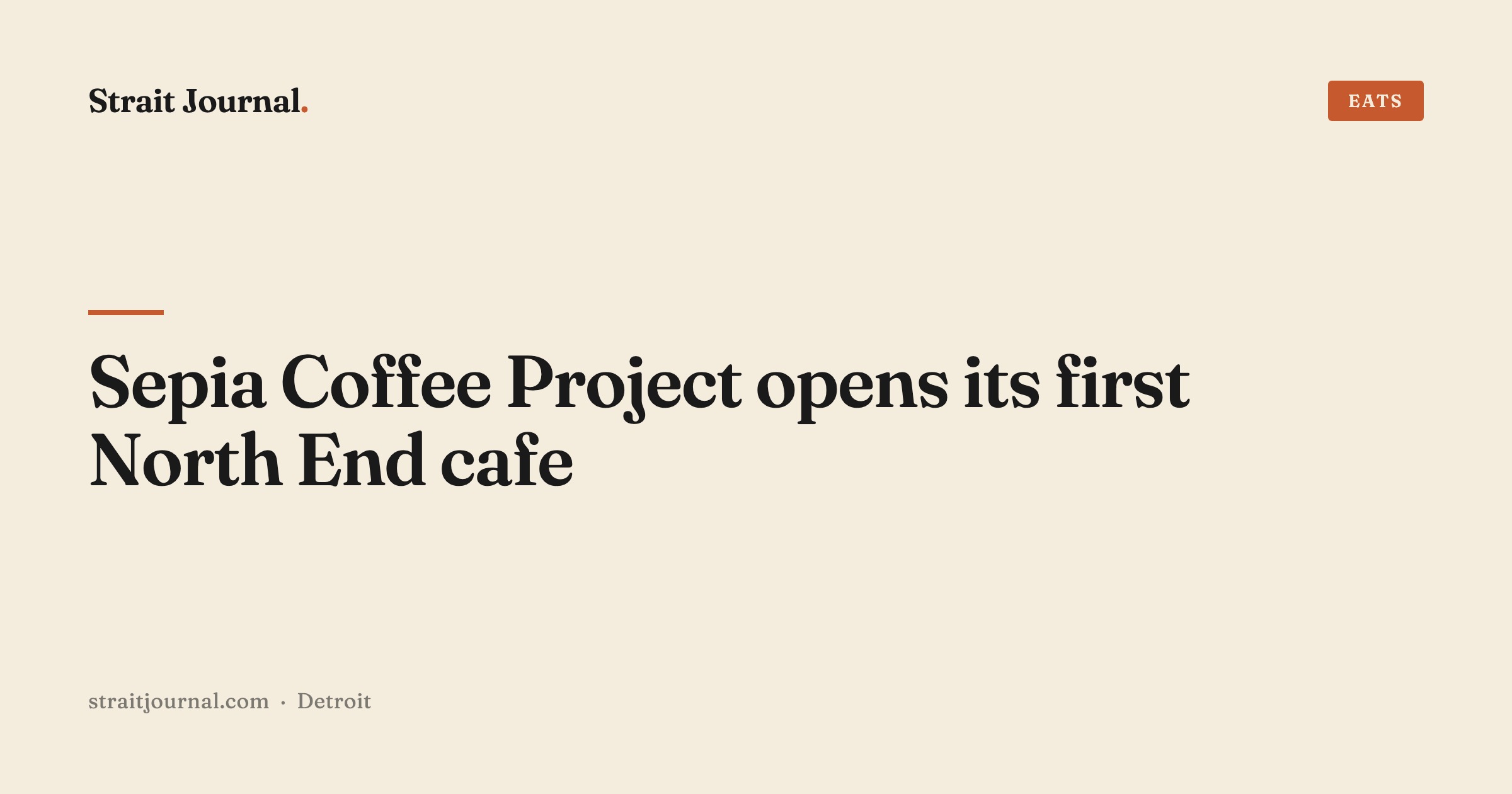 Sepia Coffee Project opens its first North End cafe