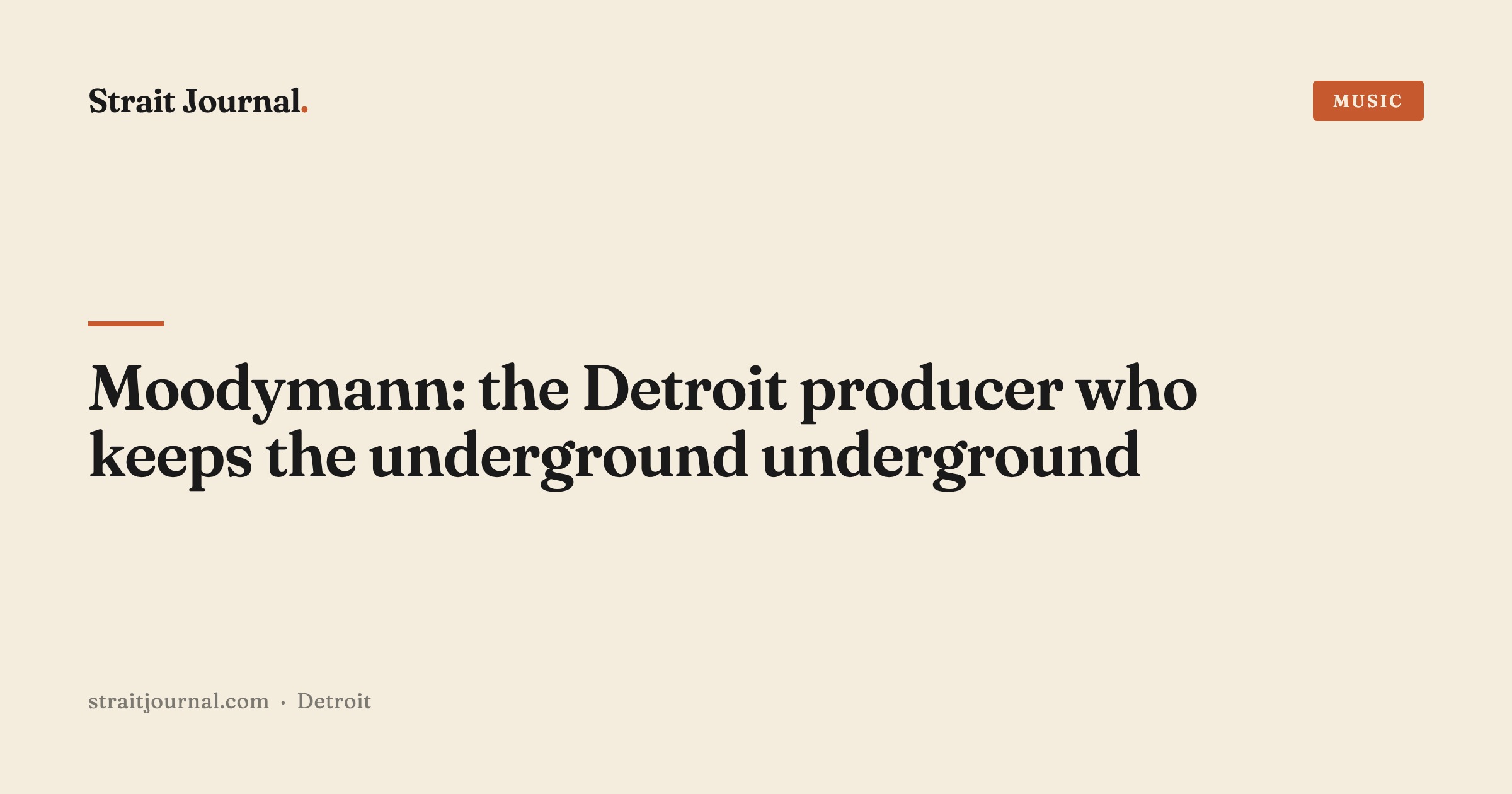 Moodymann: the Detroit producer who keeps the underground underground