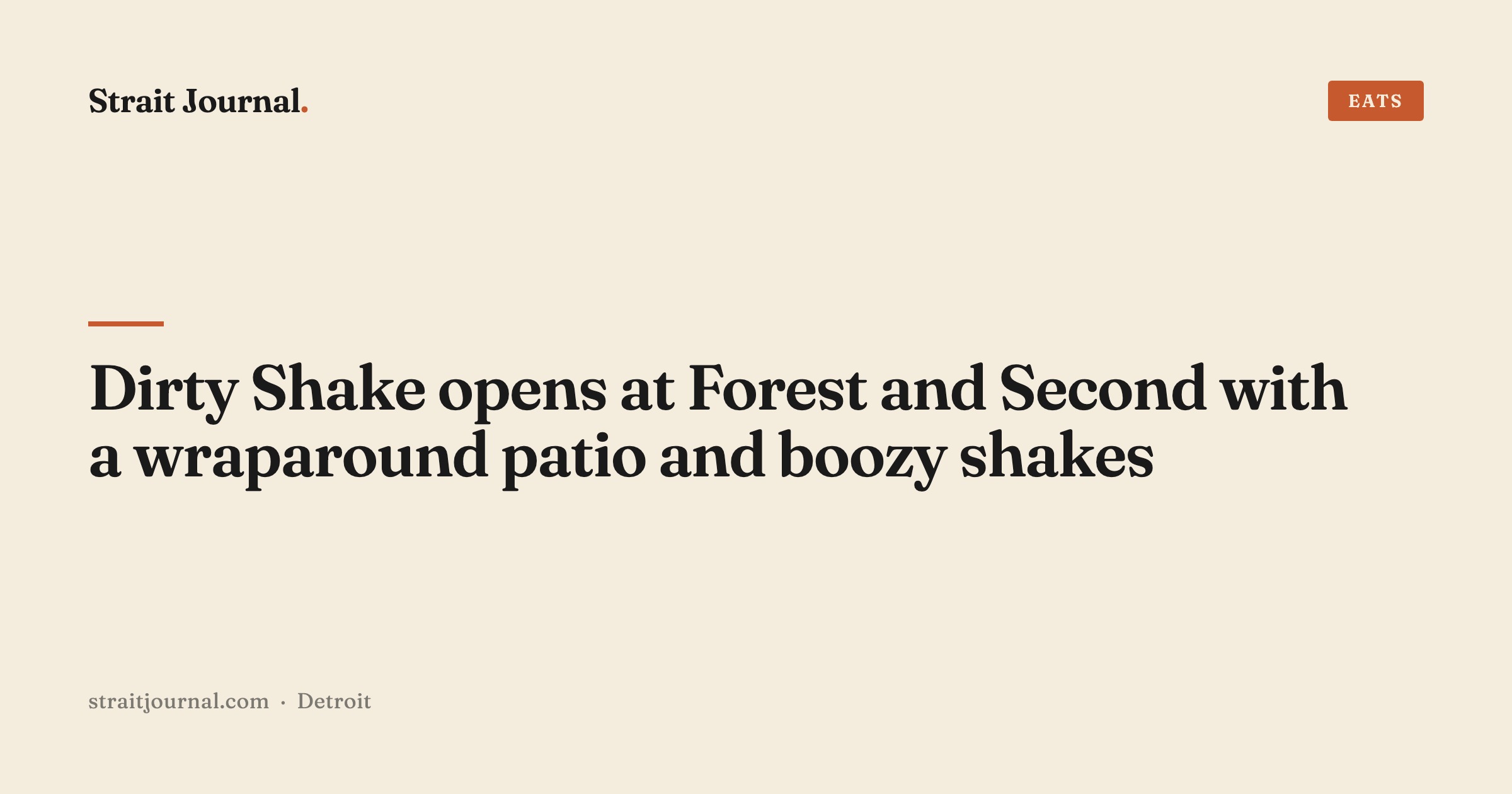 Dirty Shake opens at Forest and Second with a wraparound patio and boozy shakes