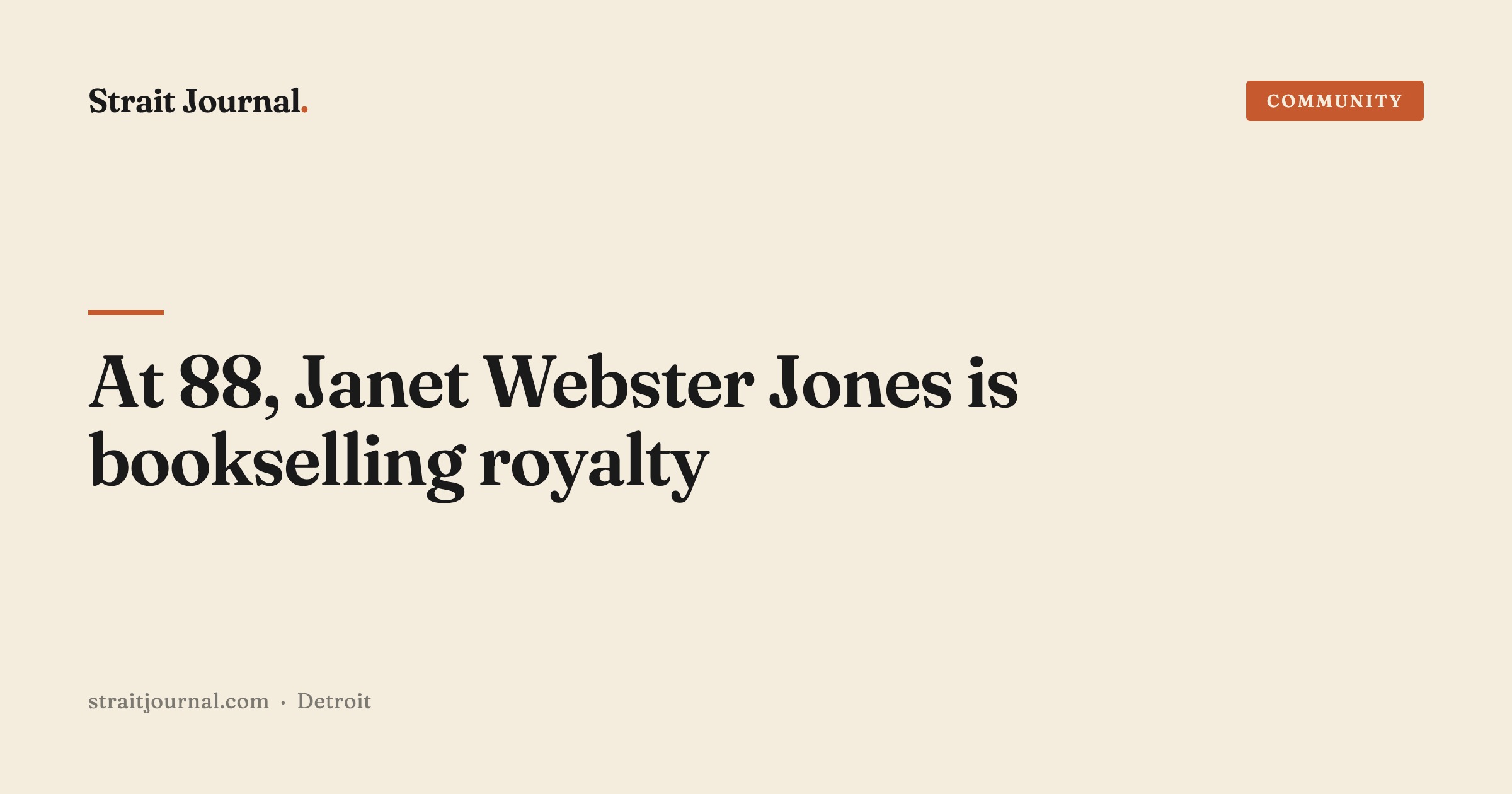 At 88, Janet Webster Jones is bookselling royalty