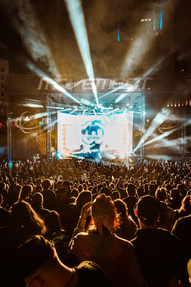 The Pyramid and Waterfront stages at Movement 2025