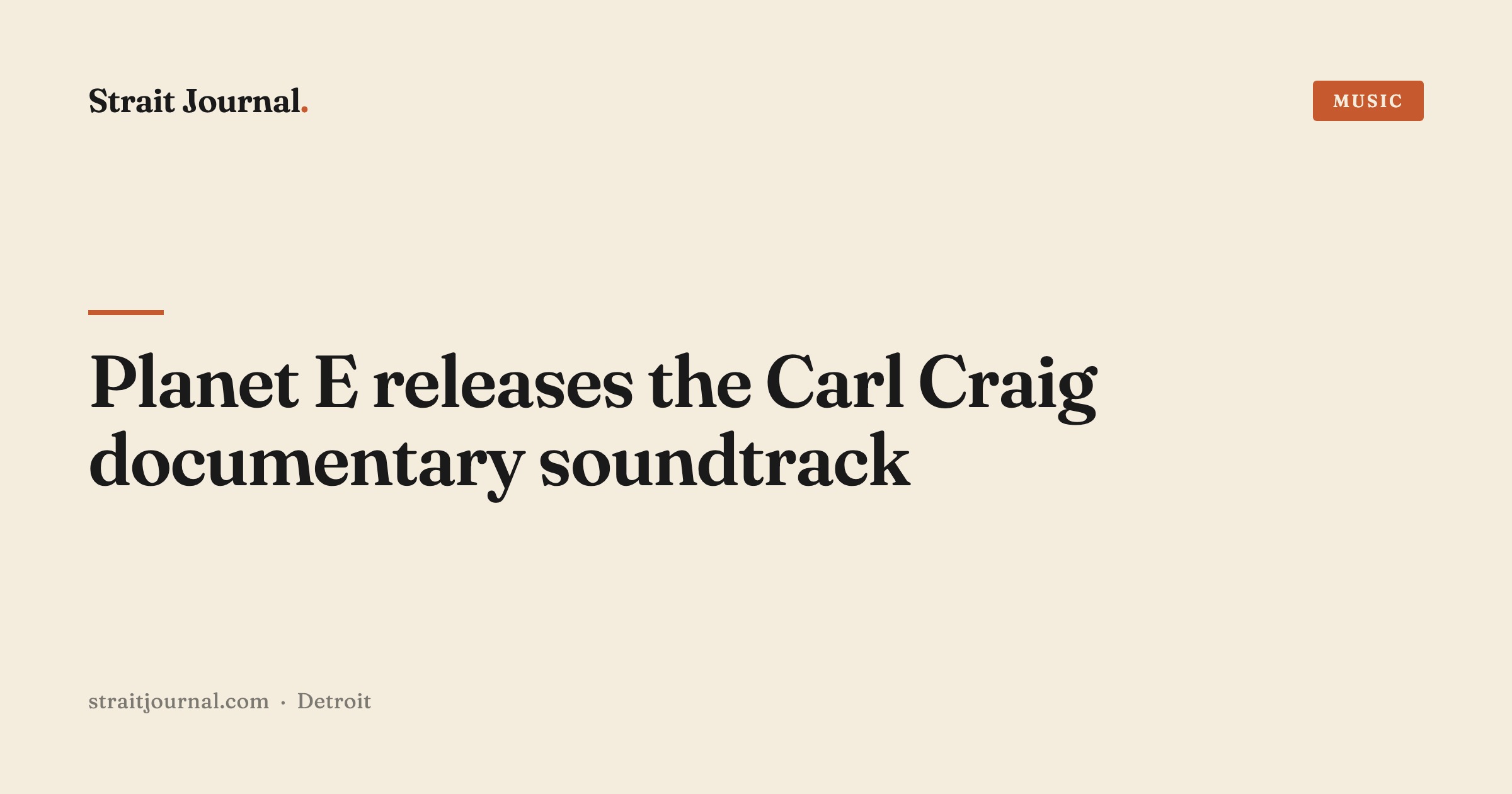 Planet E releases the Carl Craig documentary soundtrack