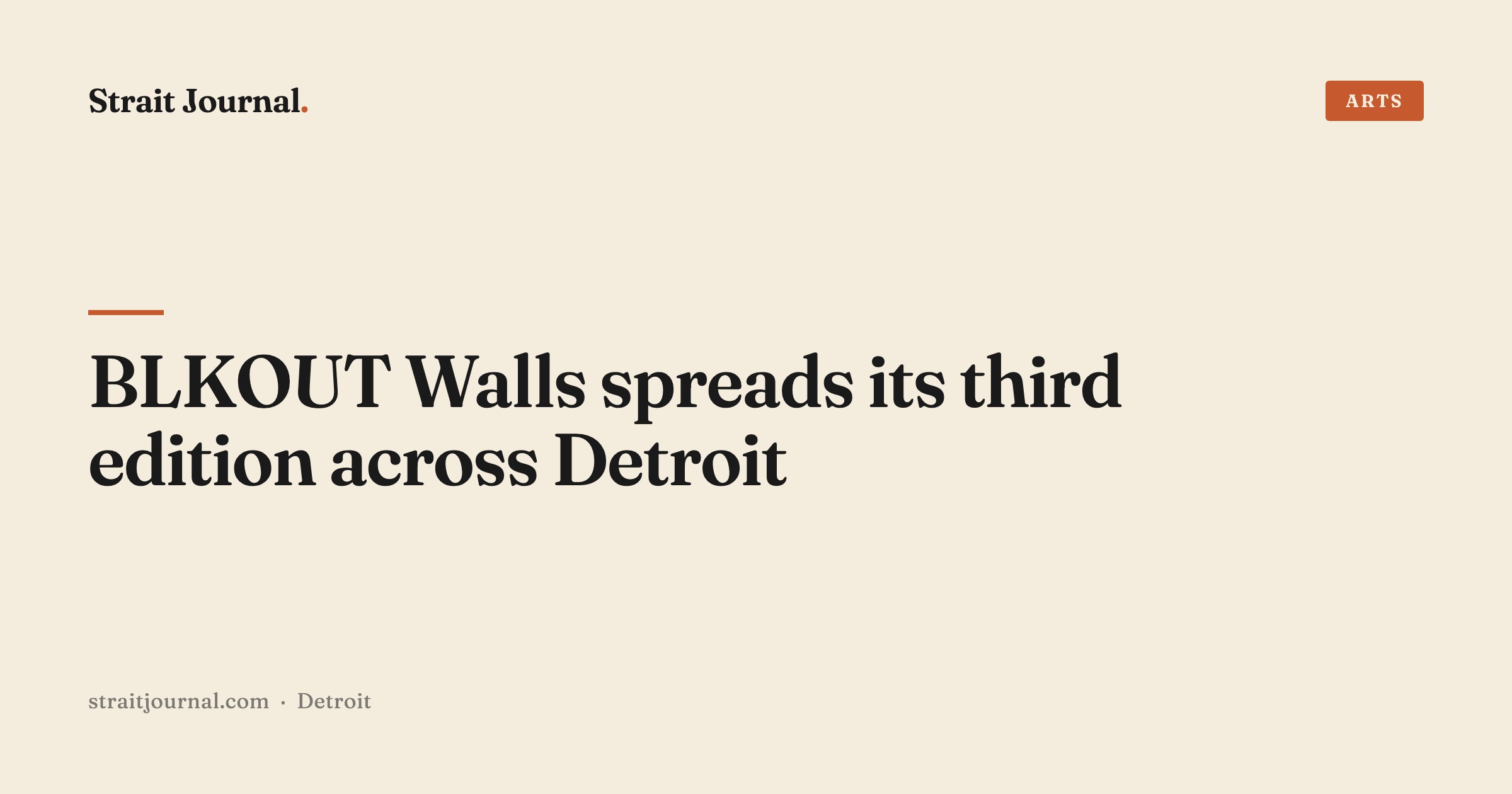 BLKOUT Walls spreads its third edition across Detroit