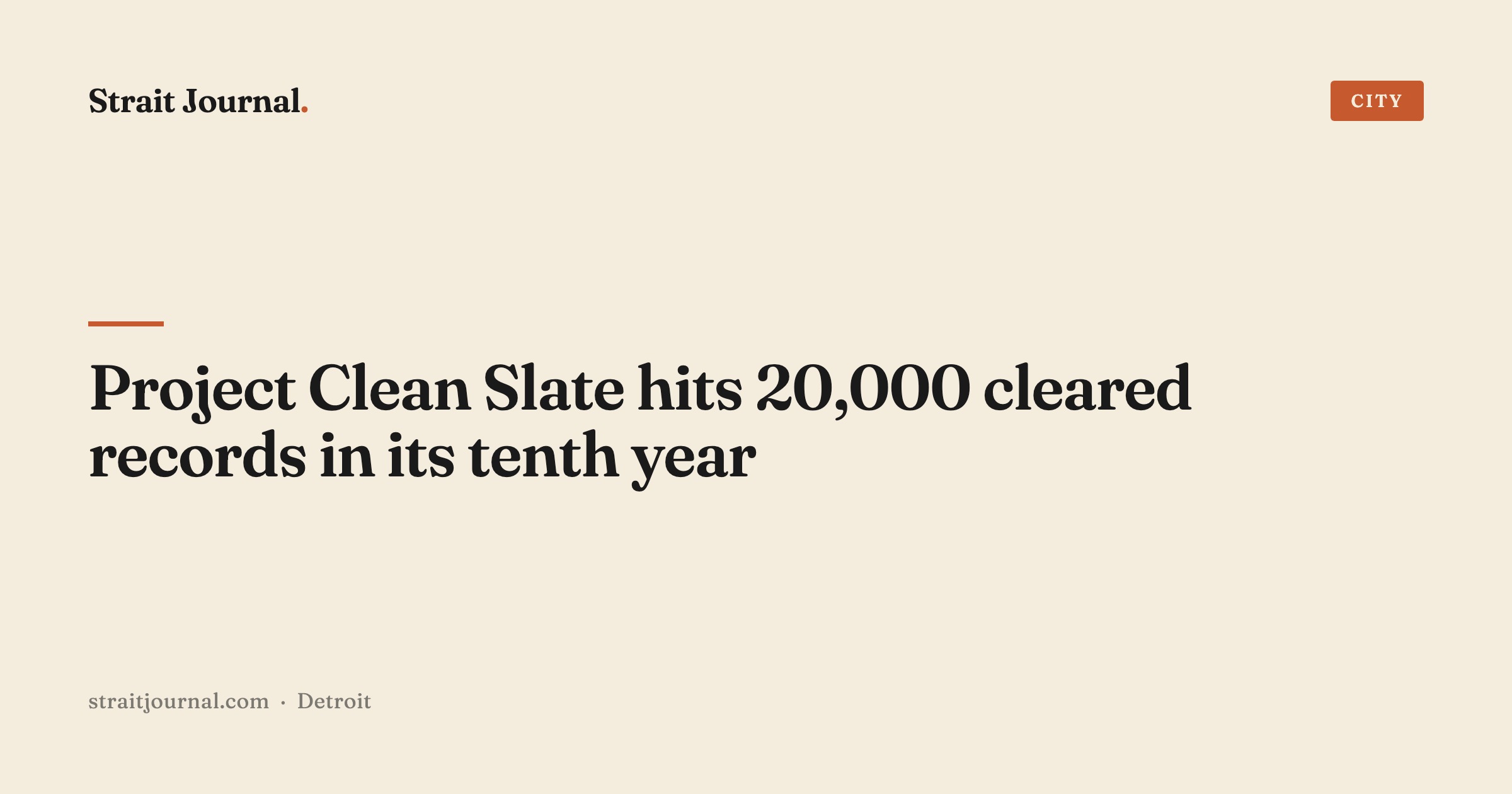 Project Clean Slate hits 20,000 cleared records in its tenth year