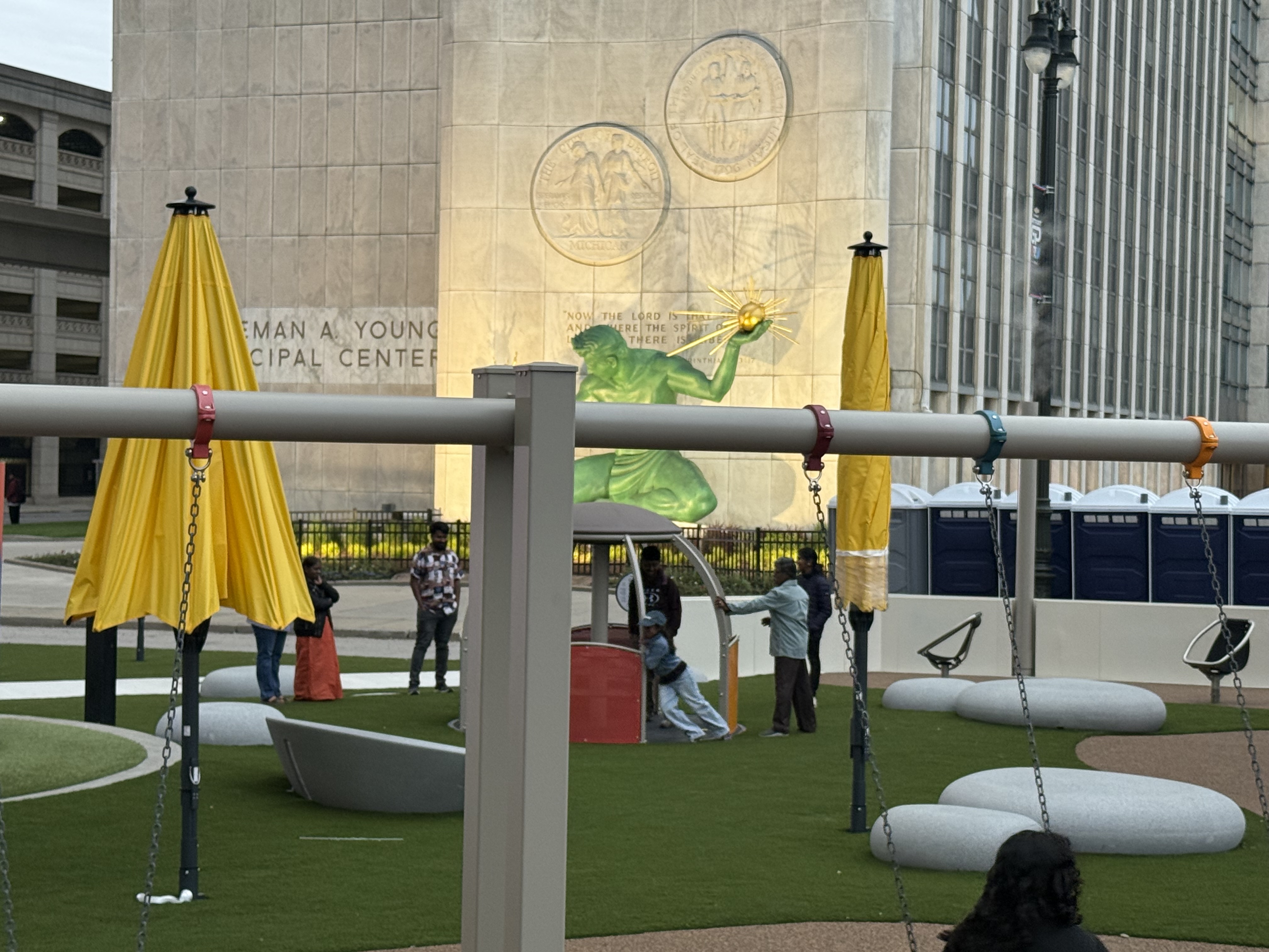 Spirit Plaza reopens on Woodward, hours before Movement starts
