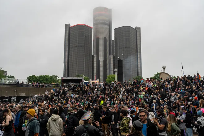 Movement 2026 opens at Hart Plaza with rain, techno, and tens of thousands