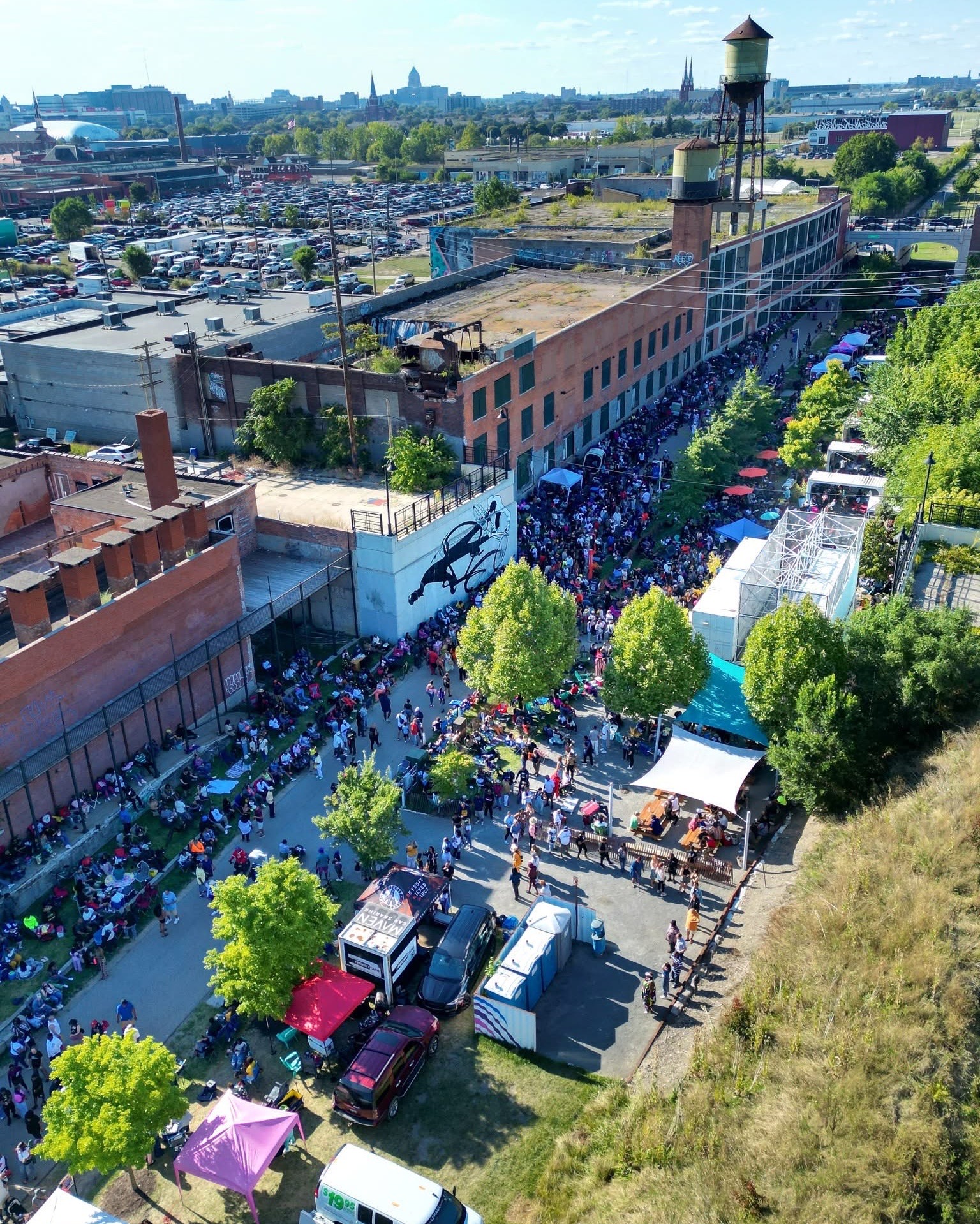 The Freight Yard is now open on weekends all summer along the Dequindre Cut