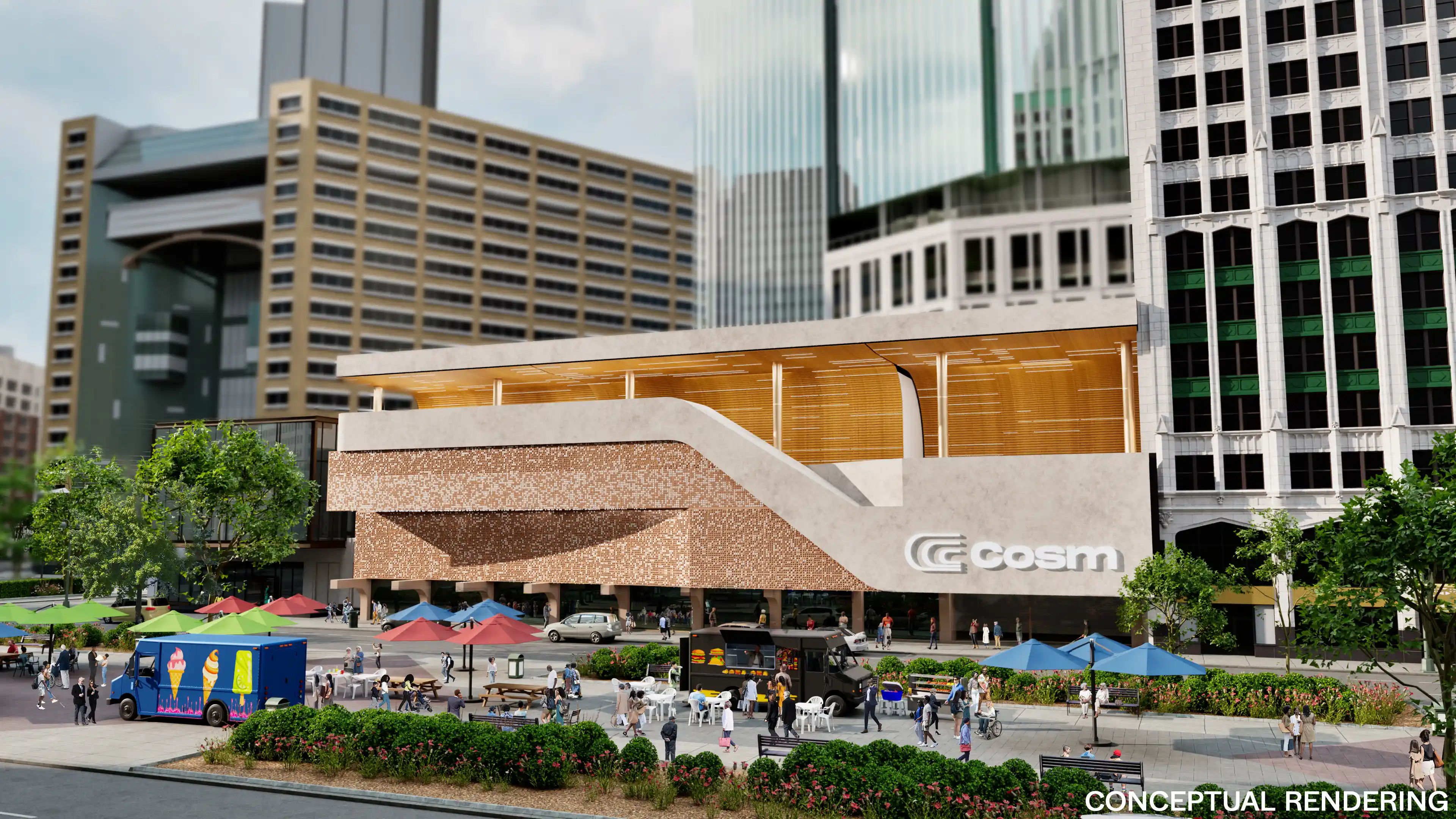 Cosm Detroit opens at Cadillac Square with a sold-out LED dome debut