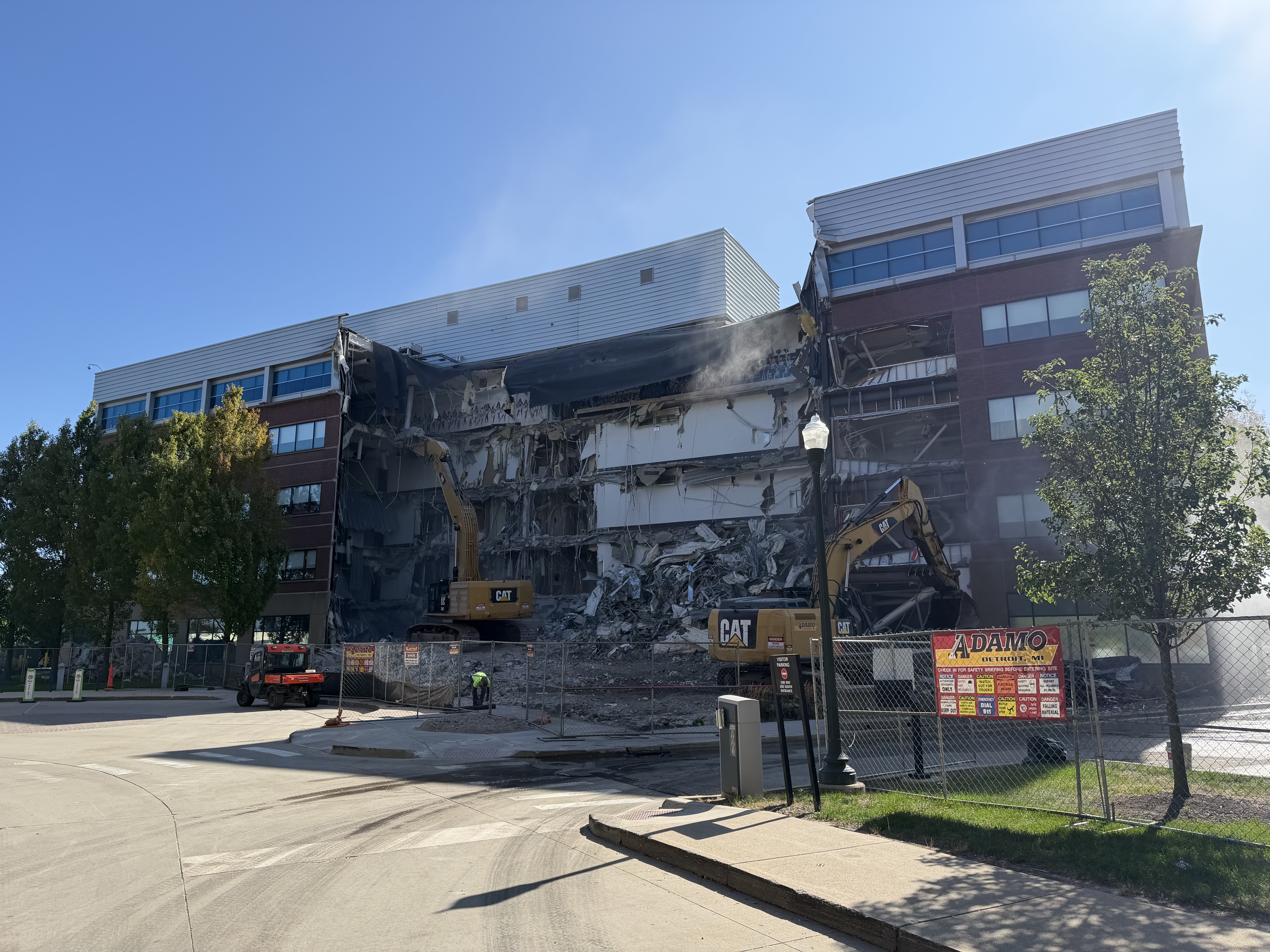 Detroit Lions organization is demolishing a building at 1900 Saint Antoine