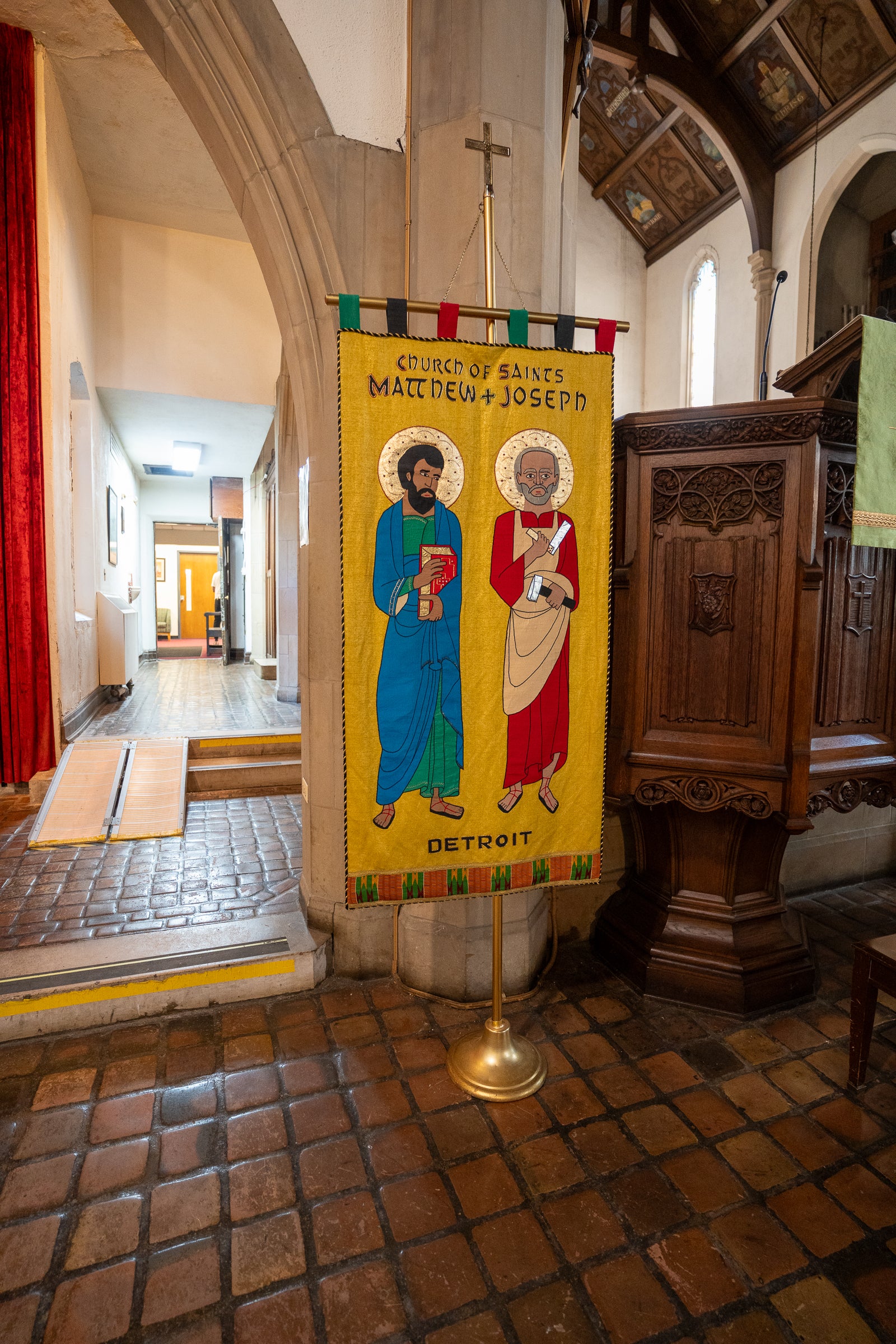Pewabic opens St. Matthew's & St. Joseph's, a Detroit church that ran on the Underground Railroad